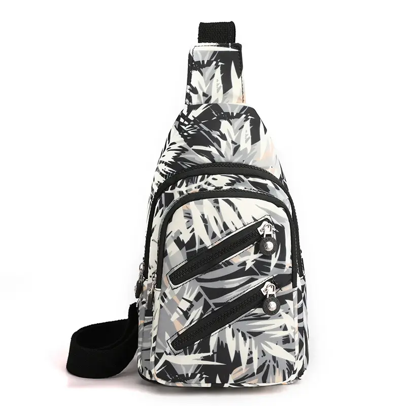 Women's Nylon Crossbody Bag with Cat Print - Image 12