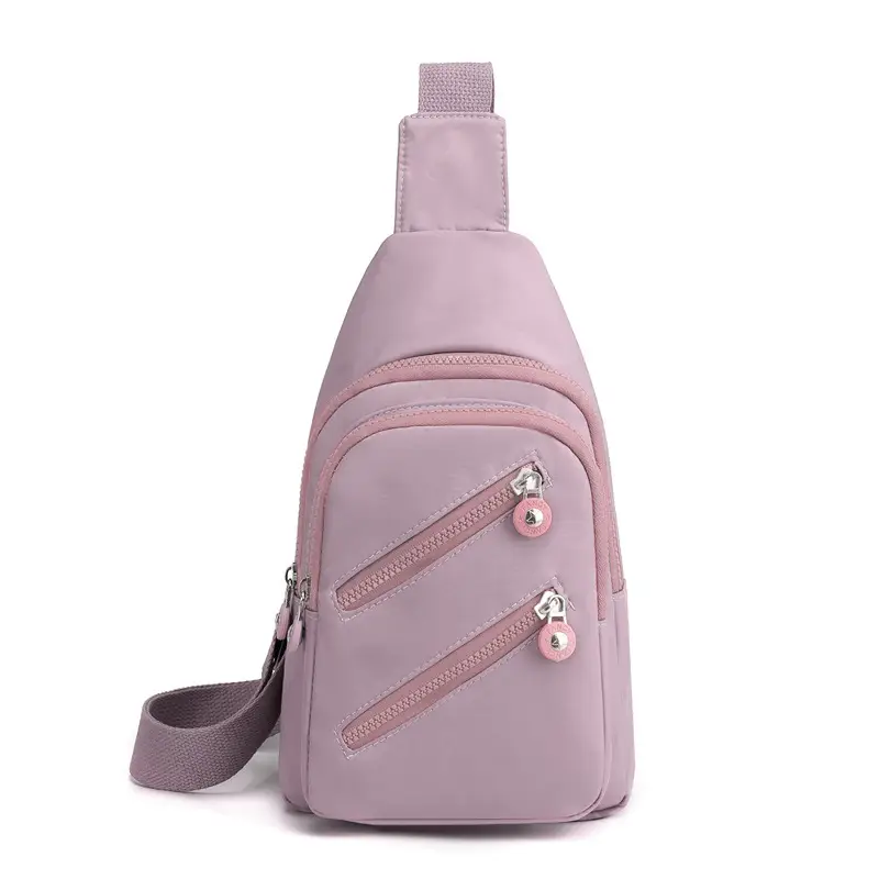 Women's Nylon Crossbody Bag with Cat Print - Image 4