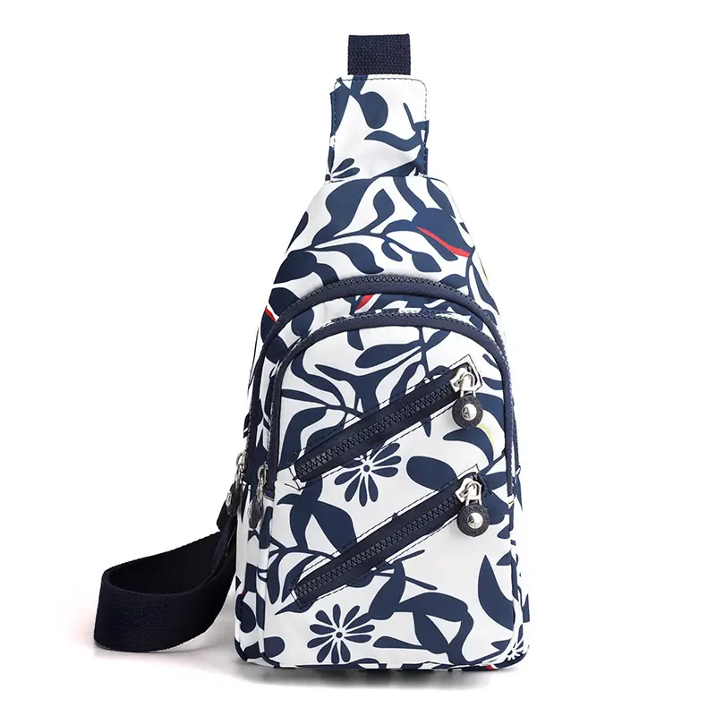 Women's Nylon Crossbody Bag with Cat Print - Image 5