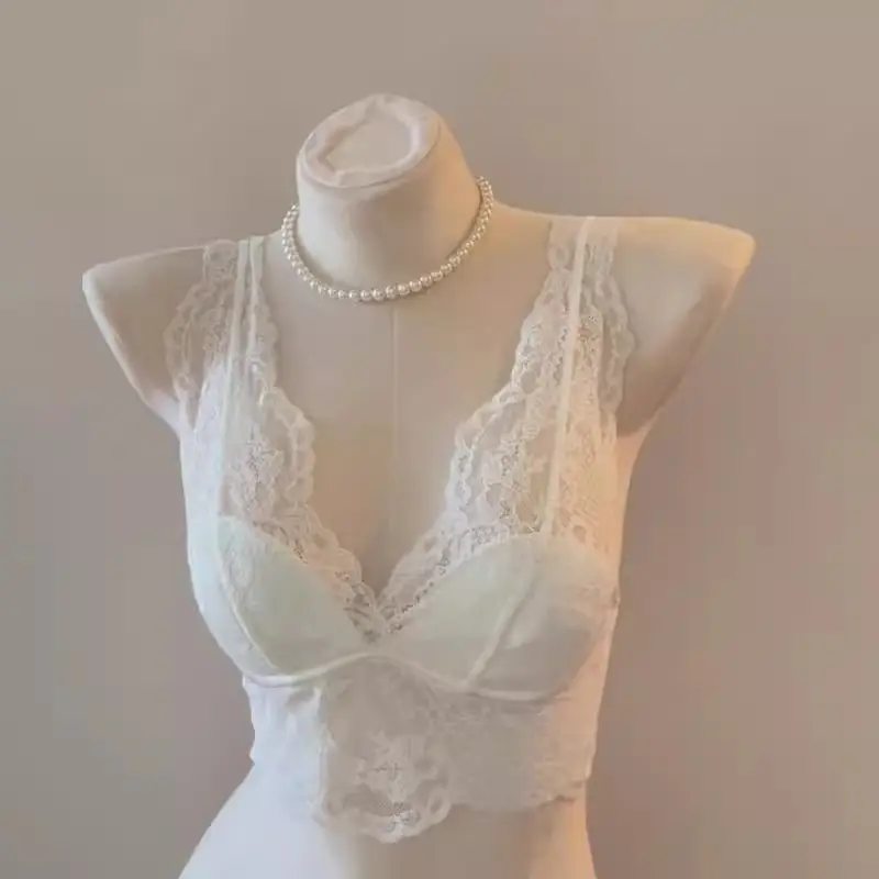 Lace V-Neck Underwear Set Women's French Style