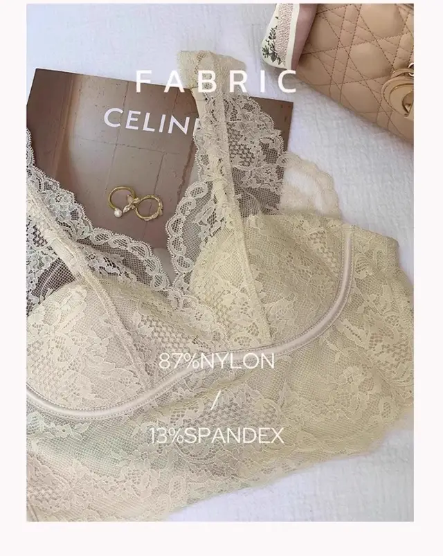 Lace V-Neck Underwear Set Women's French Style — feature 34