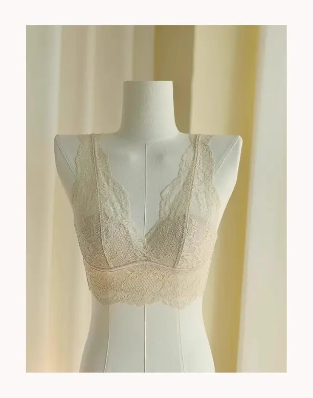 Lace V-Neck Underwear Set Women's French Style — feature 38