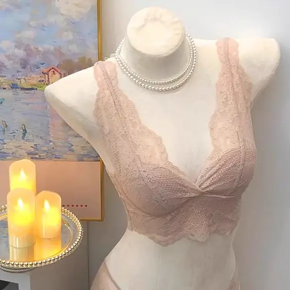 Lace V-Neck Underwear Set Women's French Style