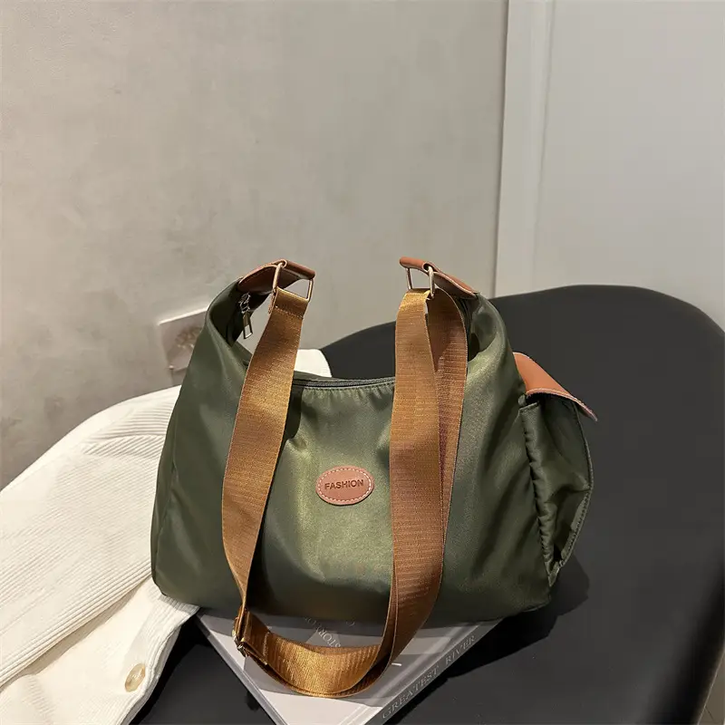 Women's Casual Nylon Shoulder Bag Beige 2025 Summer - Image 9