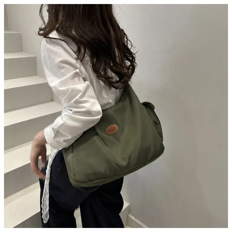 Women's Casual Nylon Shoulder Bag Beige 2025 Summer — feature 12