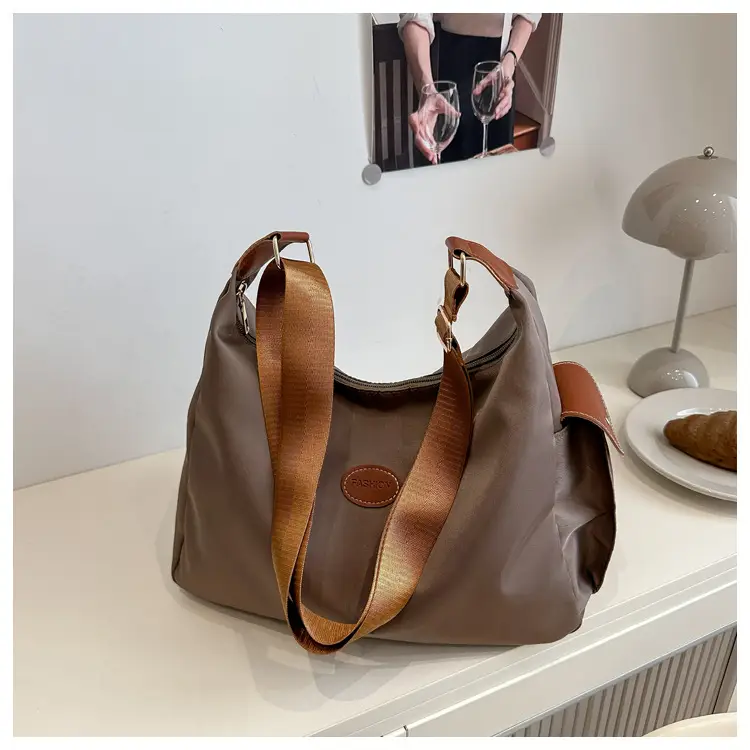 Women's Casual Nylon Shoulder Bag Beige 2025 Summer — feature 17