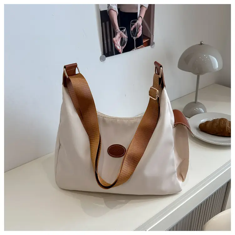 Women's Casual Nylon Shoulder Bag Beige 2025 Summer — feature 20