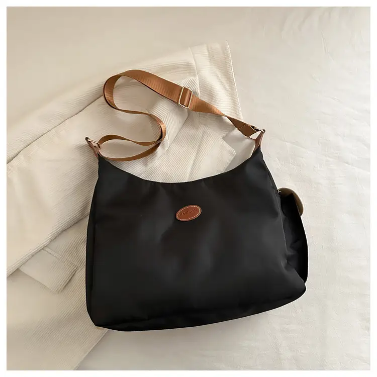 Women's Casual Nylon Shoulder Bag Beige 2025 Summer - Image 5