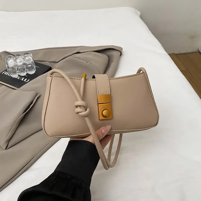 Korean Style Beige Crossbody Bag for Women - Image 3