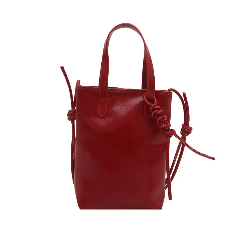 Red Textured Shoulder Bag for Women 2025