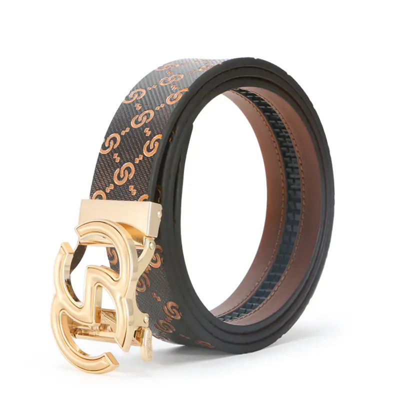 2025 Men's Genuine Leather Belt with Gold & Black Buckle - Image 7