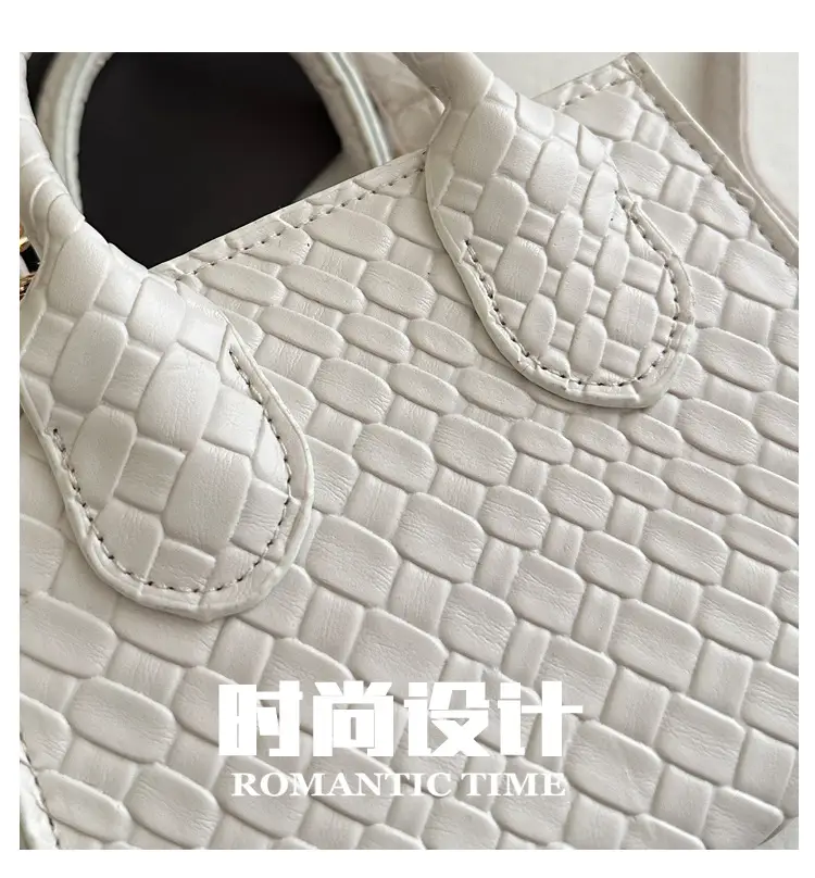 Black Rhombus Textured Shoulder Bag for Women — feature 3