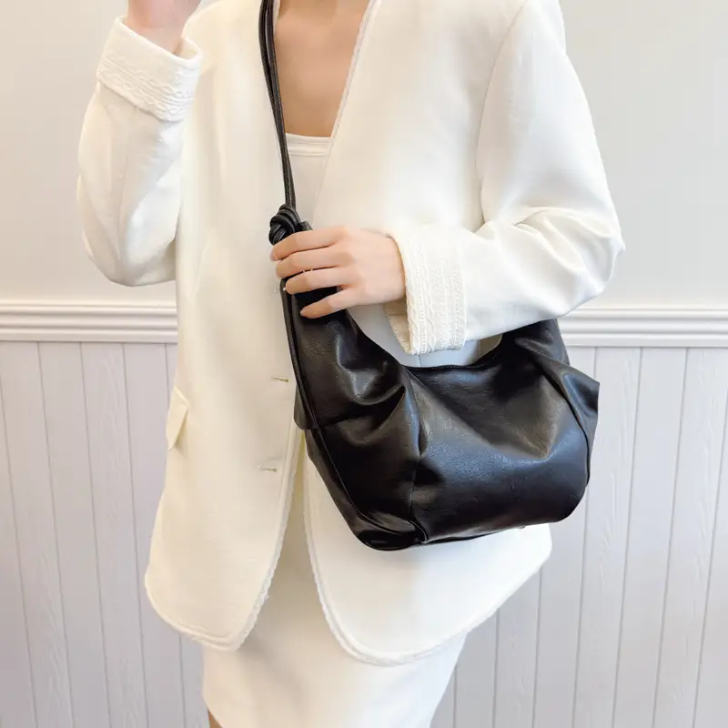 Retro Korean Style Brown Leather Handbag 2025 - Image 6