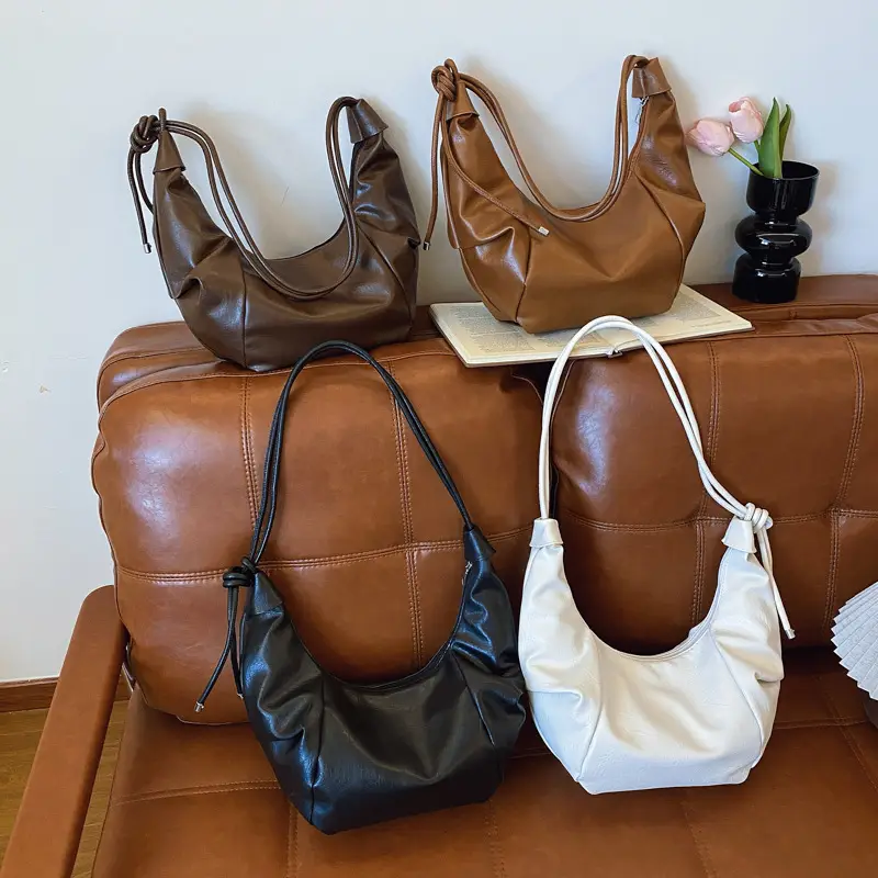 Retro Korean Style Brown Leather Handbag 2025 - Image 8