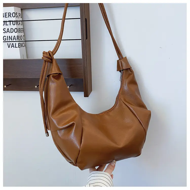 Retro Korean Style Brown Leather Handbag 2025 - Image 4