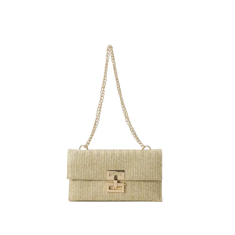 Women's Brown Twist-Lock Chain Shoulder Bag - Image 8