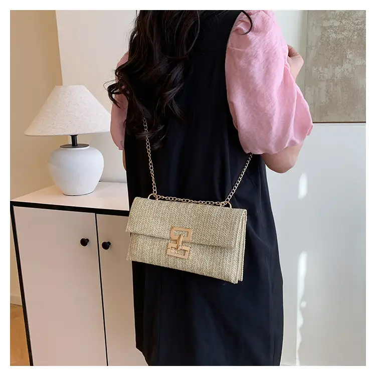 Women's Brown Twist-Lock Chain Shoulder Bag — feature 27