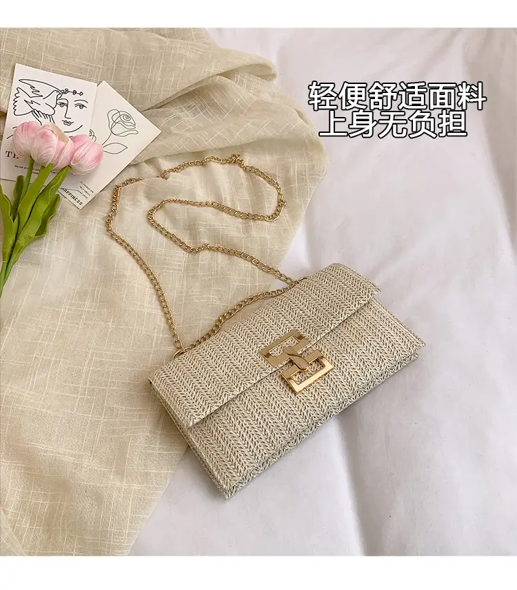 Women's Brown Twist-Lock Chain Shoulder Bag — feature 5