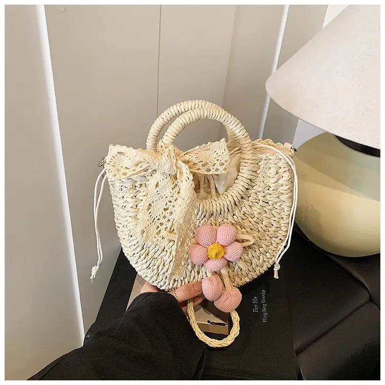Women Straw Handbag Bucket Bag Shoulder Crossbody — feature 39