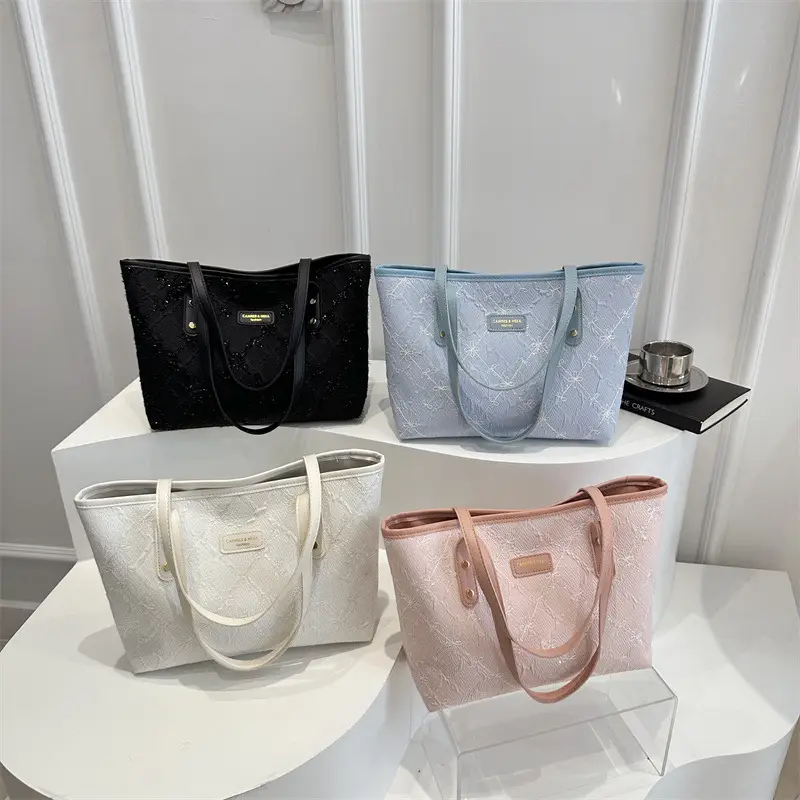 Pink Quilted Women's Tote Bag 2025 New Style - Image 8