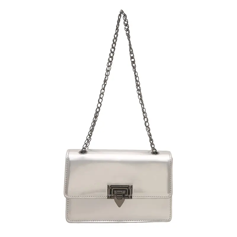 Orange Lock Chain Crossbody Bag for Women 2025 - Image 9