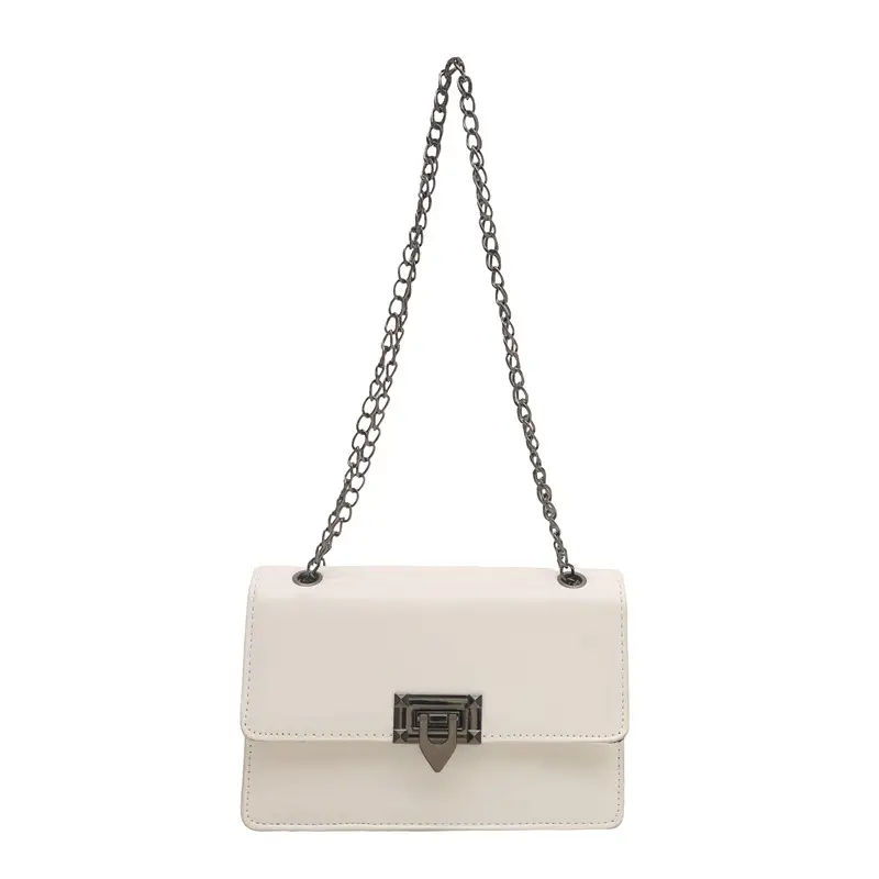 Orange Lock Chain Crossbody Bag for Women 2025 - Image 2
