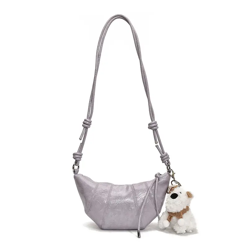 Women's Cream Shoulder Bag with Doll Decor - Image 4