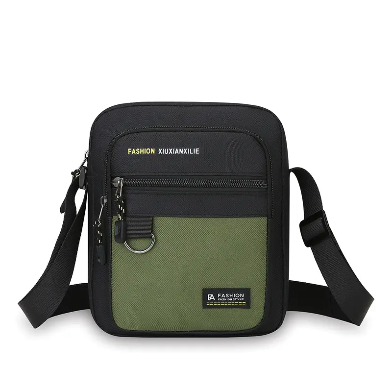 Men's Waterproof Oxford Shoulder Bag Green Black - Image 29