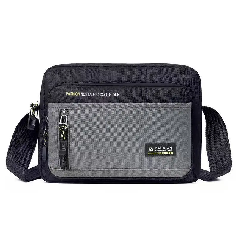 Men's Waterproof Oxford Shoulder Bag Green Black - Image 13