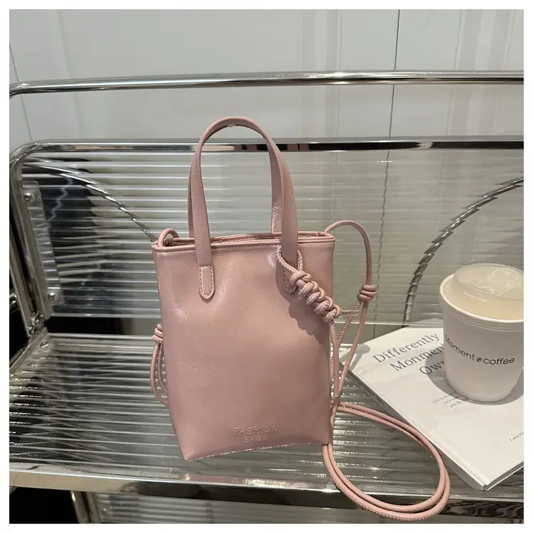 Women's White Pearl-Decorated Shoulder Bag with Mobile Cover — feature 24