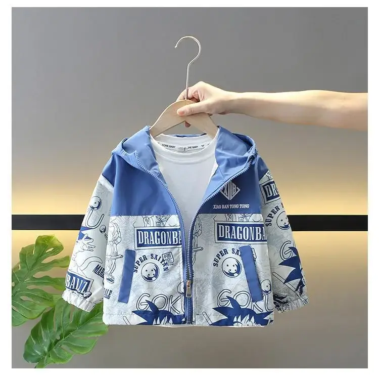 Boys Hooded Trench Coat Brown White Graphic 2025 — feature 16