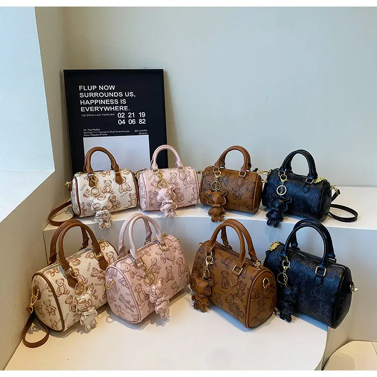 Women's Printed Crossbody Bag with Leather Handles — feature 1