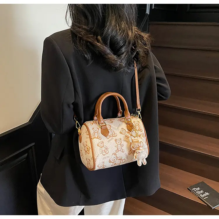 Women's Printed Crossbody Bag with Leather Handles — feature 10