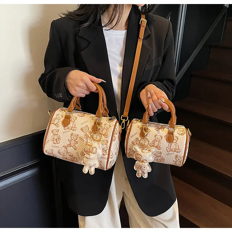 Women's Printed Crossbody Bag with Leather Handles — feature 11