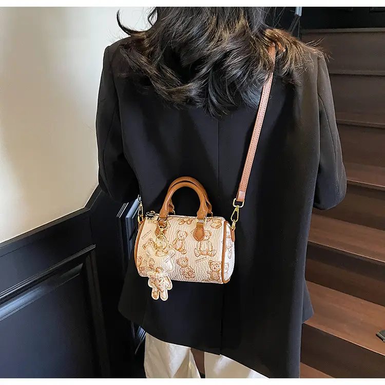 Women's Printed Crossbody Bag with Leather Handles — feature 12