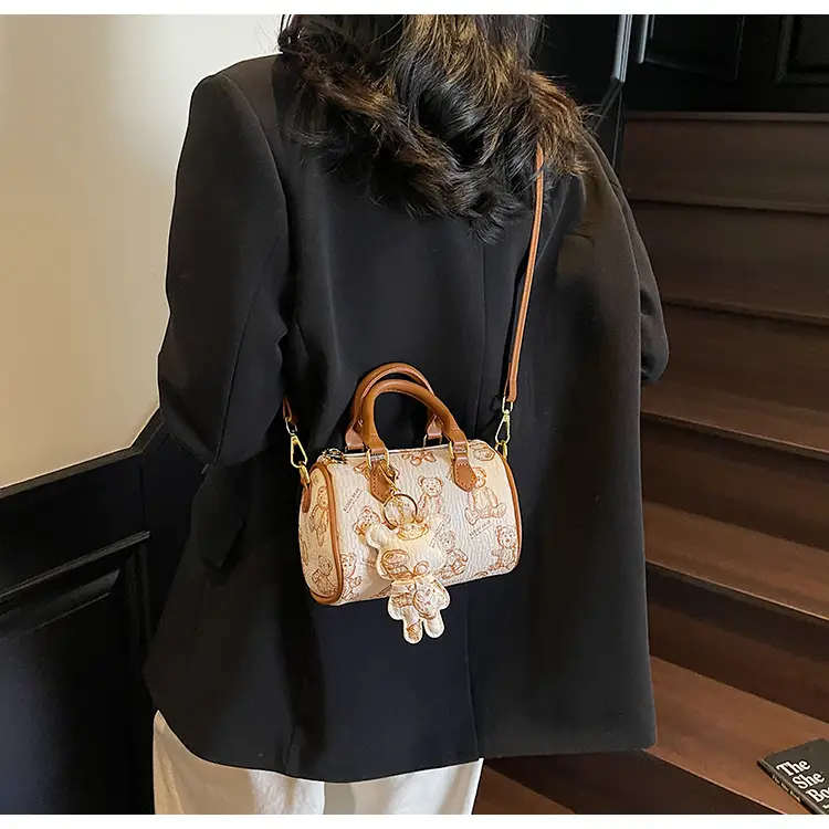 Women's Printed Crossbody Bag with Leather Handles — feature 13