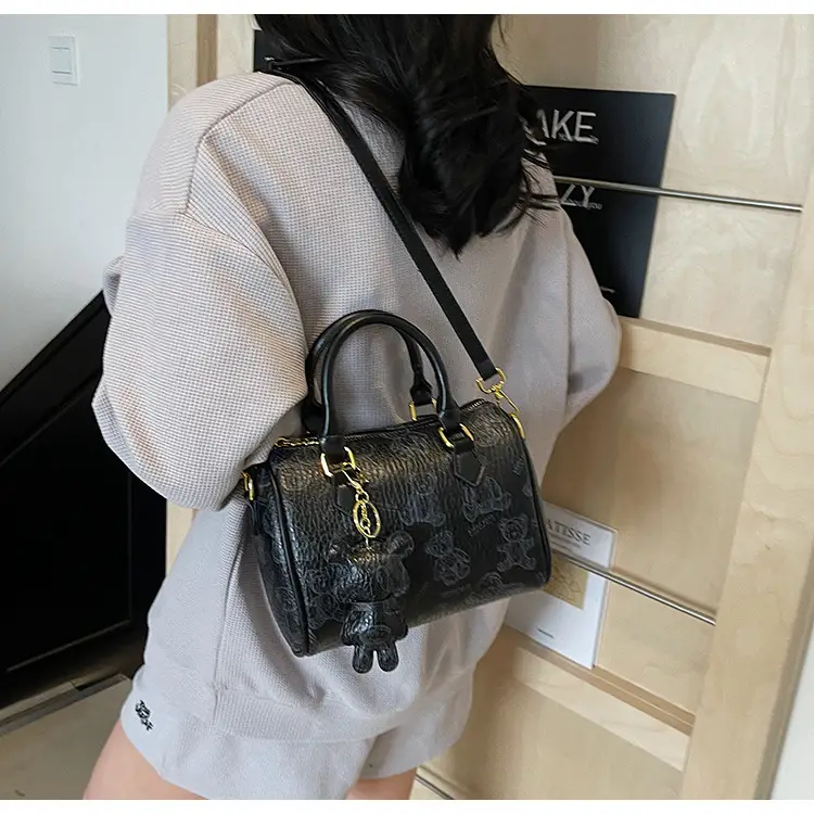 Women's Printed Crossbody Bag with Leather Handles — feature 19
