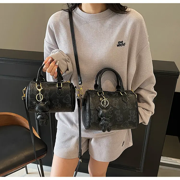 Women's Printed Crossbody Bag with Leather Handles — feature 21