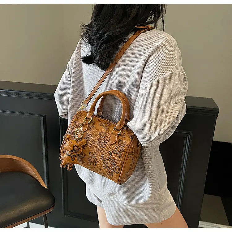 Women's Printed Crossbody Bag with Leather Handles — feature 24