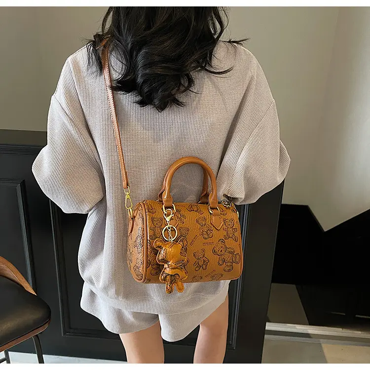 Women's Printed Crossbody Bag with Leather Handles — feature 25
