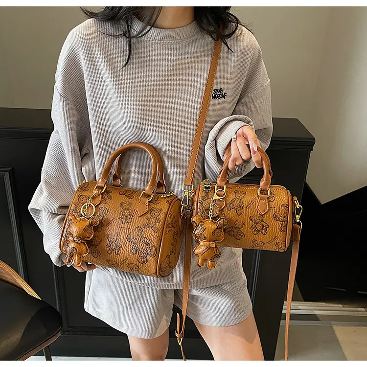 Women's Printed Crossbody Bag with Leather Handles — feature 26
