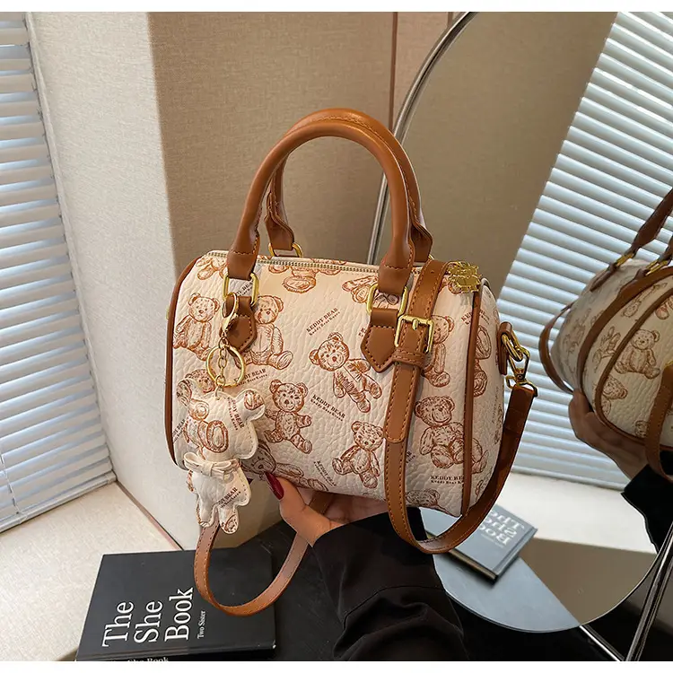 Women's Printed Crossbody Bag with Leather Handles — feature 30