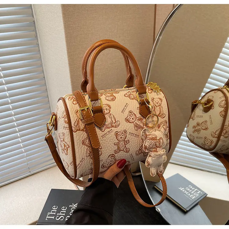 Women's Printed Crossbody Bag with Leather Handles — feature 31