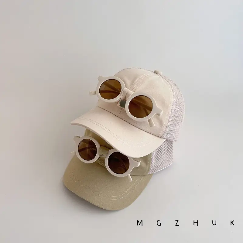 Children's Cotton Cap with Glasses for Boys Girls Spring Autumn