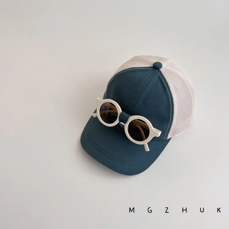 Children's Cotton Cap with Glasses for Boys Girls Spring Autumn