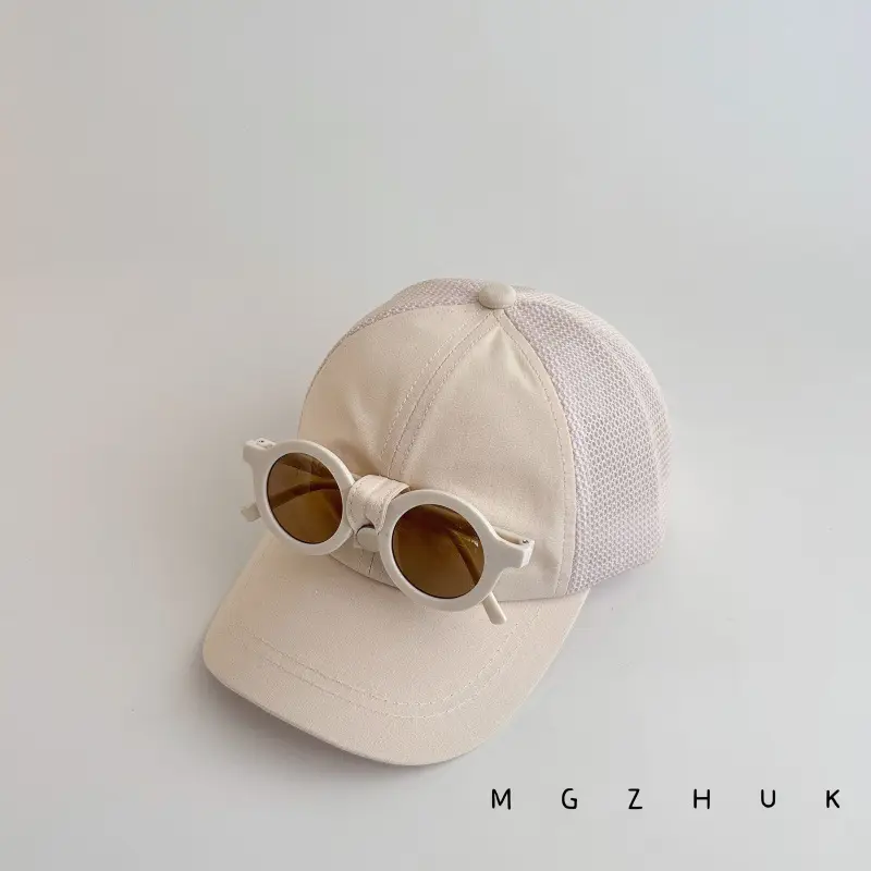 Children's Cotton Cap with Glasses for Boys Girls Spring Autumn