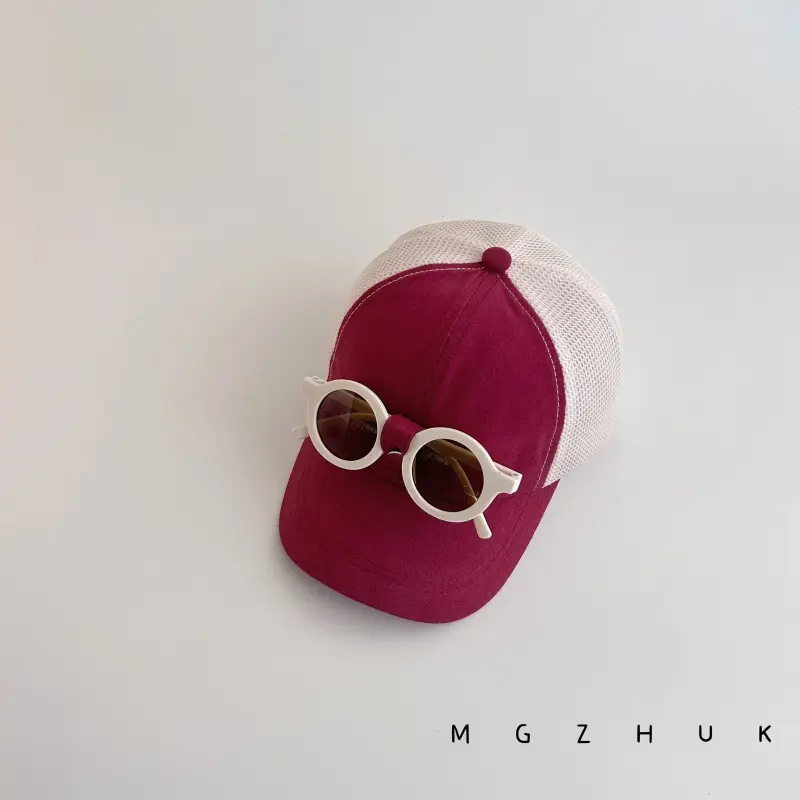 Children's Cotton Cap with Glasses for Boys Girls Spring Autumn