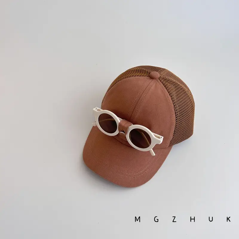Children's Cotton Cap with Glasses for Boys Girls Spring Autumn