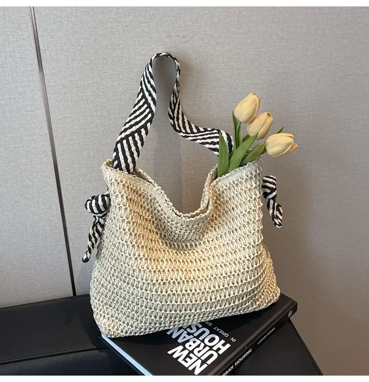 Women Straw Bag Large Capacity 2025 New Seaside Beach — feature 10