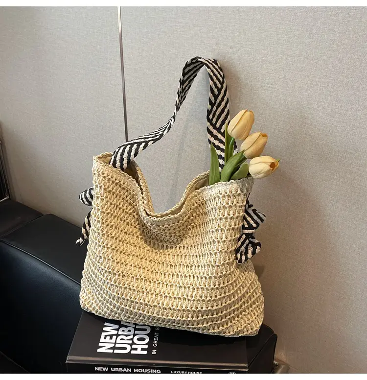 Women Straw Bag Large Capacity 2025 New Seaside Beach — feature 11